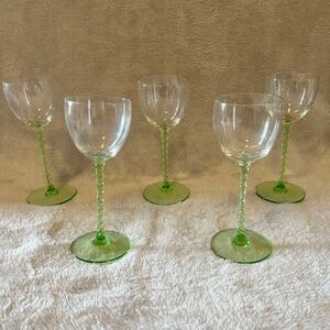Glassware Italian Iridescent Art Glass‎ Cordial Stem Shot Glasses Cups Flute Euc